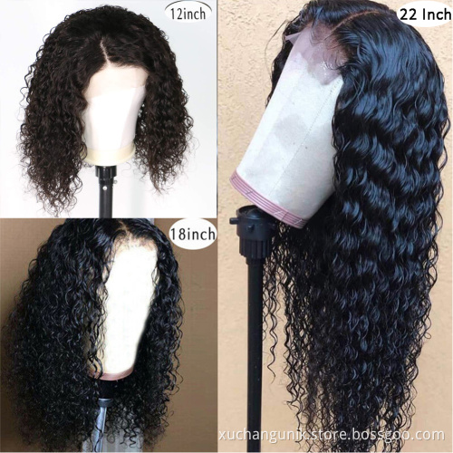 Free Shipping Curly Frontal Human Hair Lace Front Wig Brazilian Human Hair Lace Frontal Wigs Virgin Human Hair Kinky Curly Wig